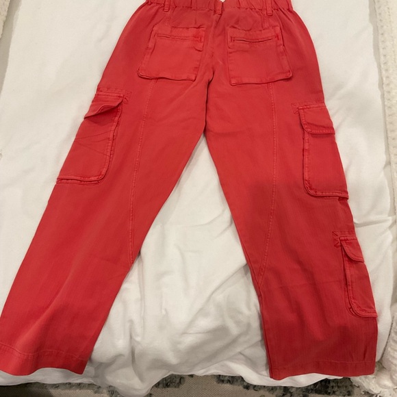 Free People Red Cargo Jeans - Picture 3 of 3